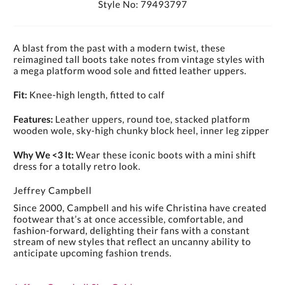 Jeffery Campbell timewarp boot 7 , EUC - Picture 5 of 10